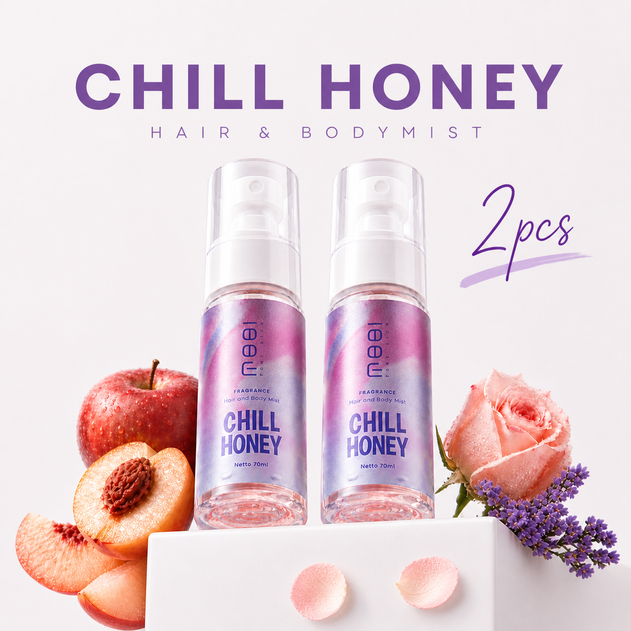 2 PCS - MOOI Hair & Body Mist Chill Honey